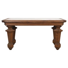 20th Century Marble Topped French Bakers Table