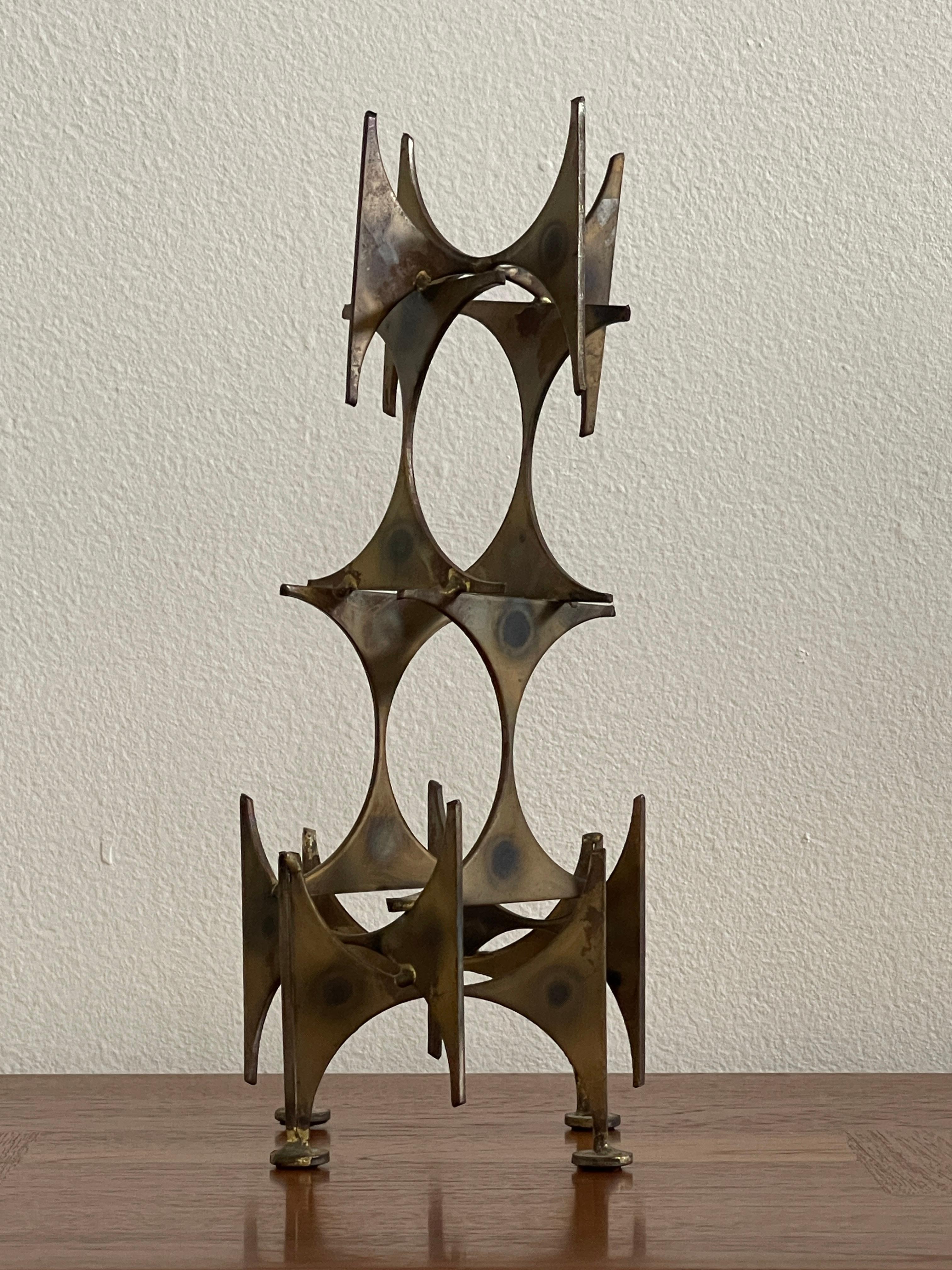 Hand-Crafted 20th Century Marc Creates Metal Sculpture by Mark Weinstein For Sale