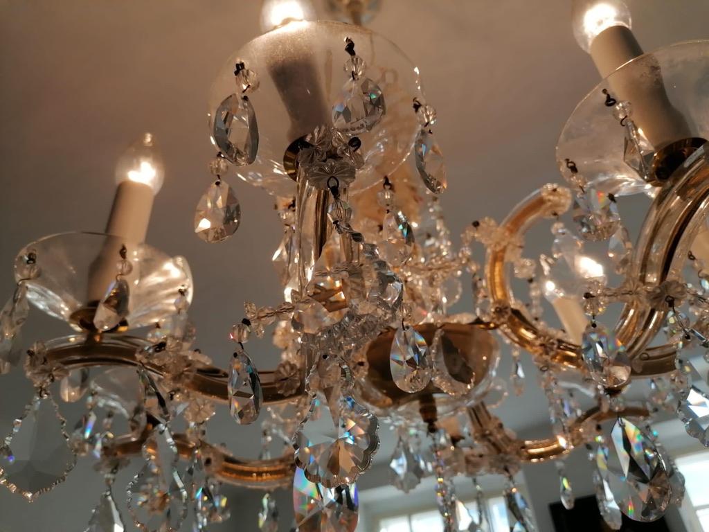 20th Century Maria Theresia Style Cut Crystal Chandelier For Sale 4