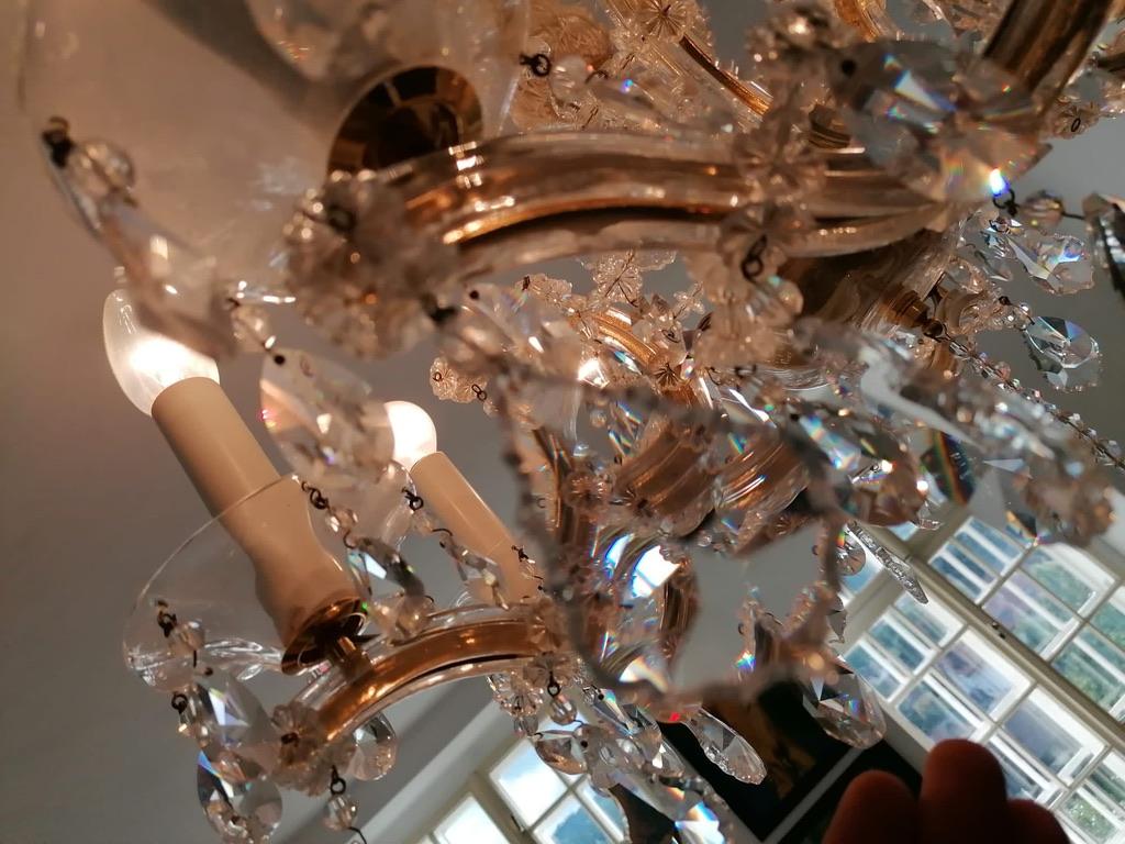 20th Century Maria Theresia Style Cut Crystal Chandelier For Sale 5