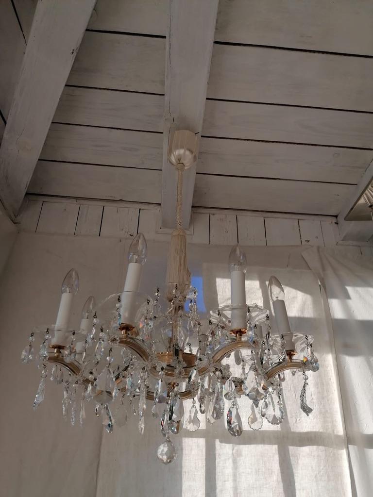 20th Century Maria Theresia Style Cut Crystal Chandelier For Sale 9
