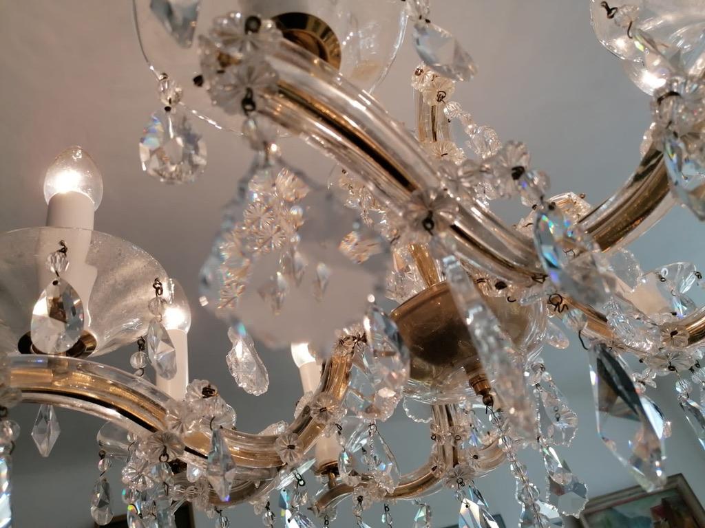20th Century Maria Theresia Style Cut Crystal Chandelier For Sale 1