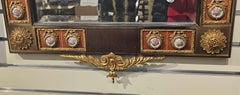 20th Century Mariner Louis XV Marquetry Ormolu & Porcelain Inset Mirrors, a Pair