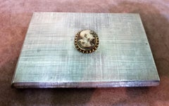 20th Century Mario Buccellati Siver Cigarette Box with Cameo, Italy