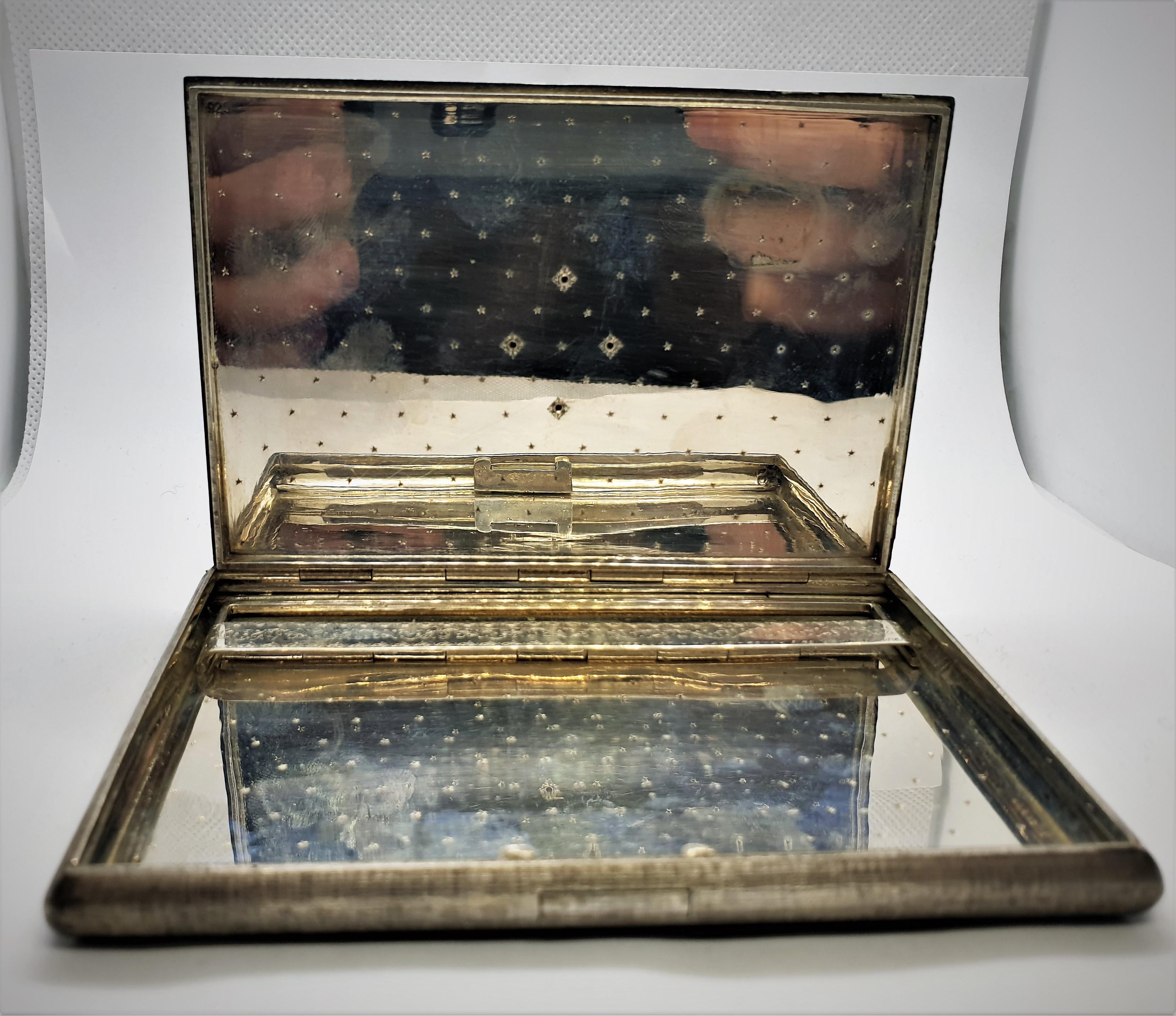 20th Century Mario Buccellati Siver Cigarette Box with Cameo, Italy For Sale 1
