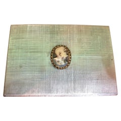 20th Century Mario Buccellati Siver Cigarette Box with Cameo, Italy