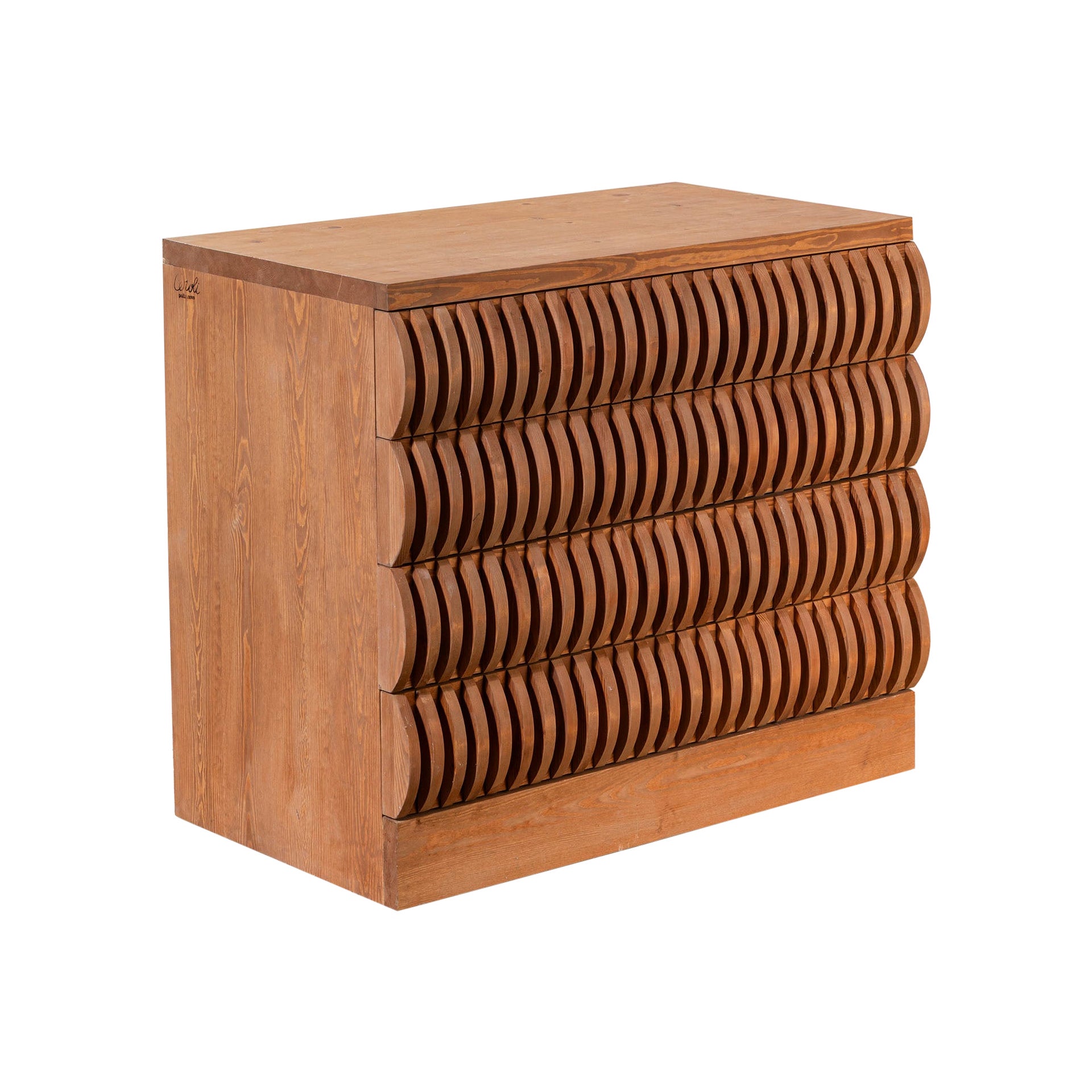 20th Century, Mario Ceroli for Poltronova Chest of Drawers mod. Annabella For Sale