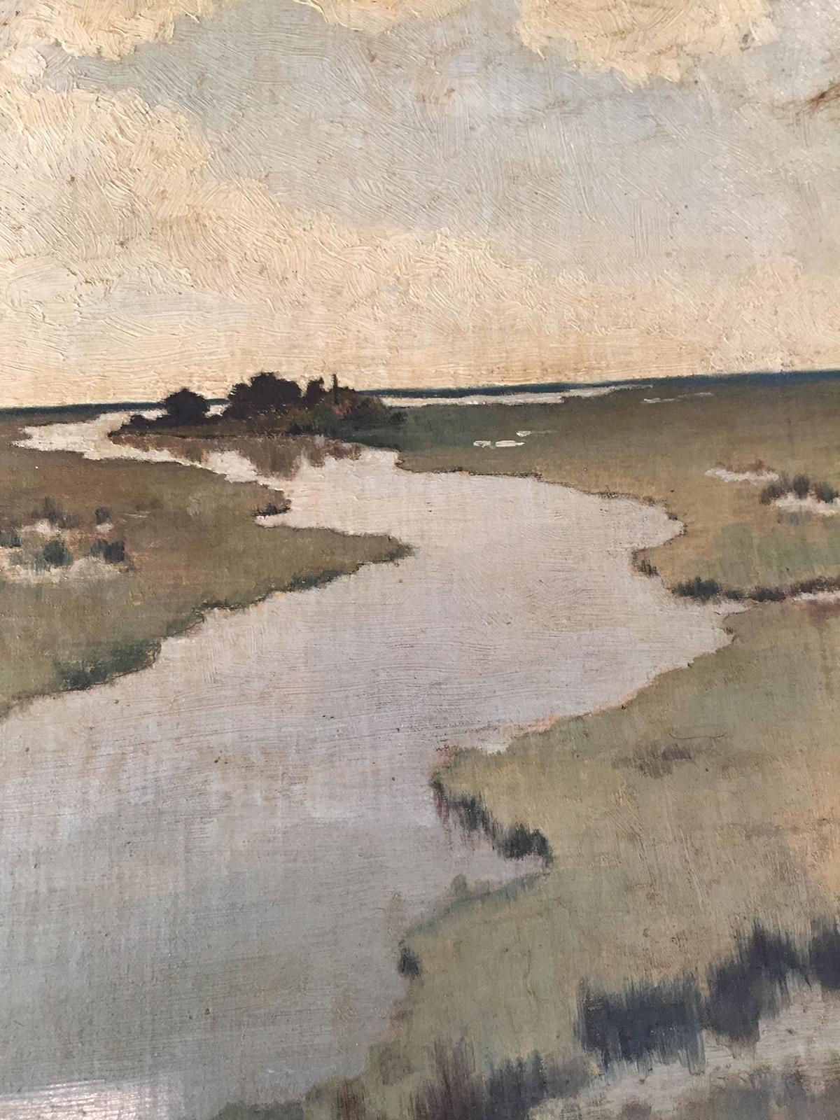 American 20th Century Marsh Painting by James Kinsella