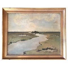 20th Century Marsh Painting by James Kinsella
