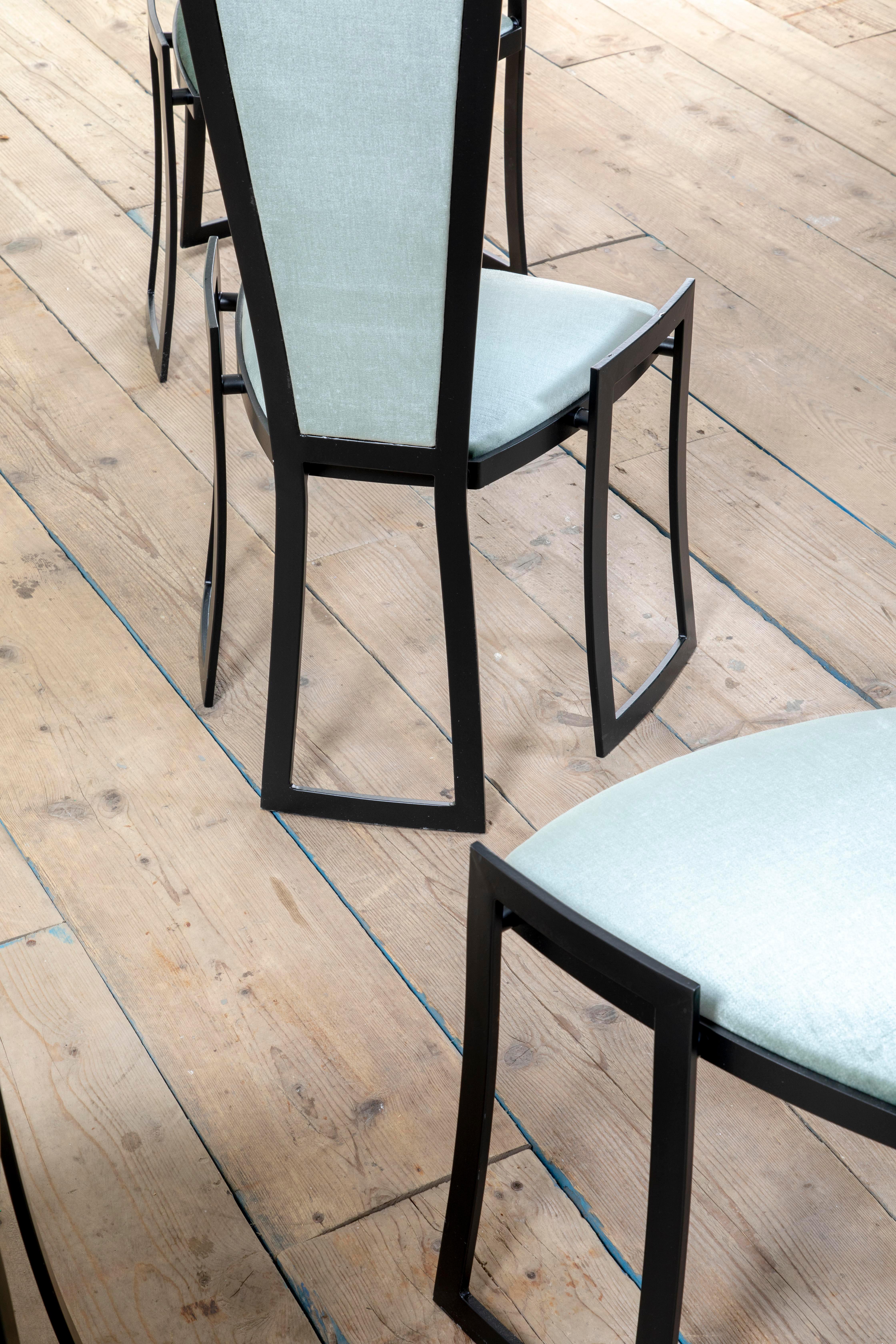 20. Jahrhundert, MArzio Cecchi Satz von sechs Stühlen für Studio Most im Angebot 4