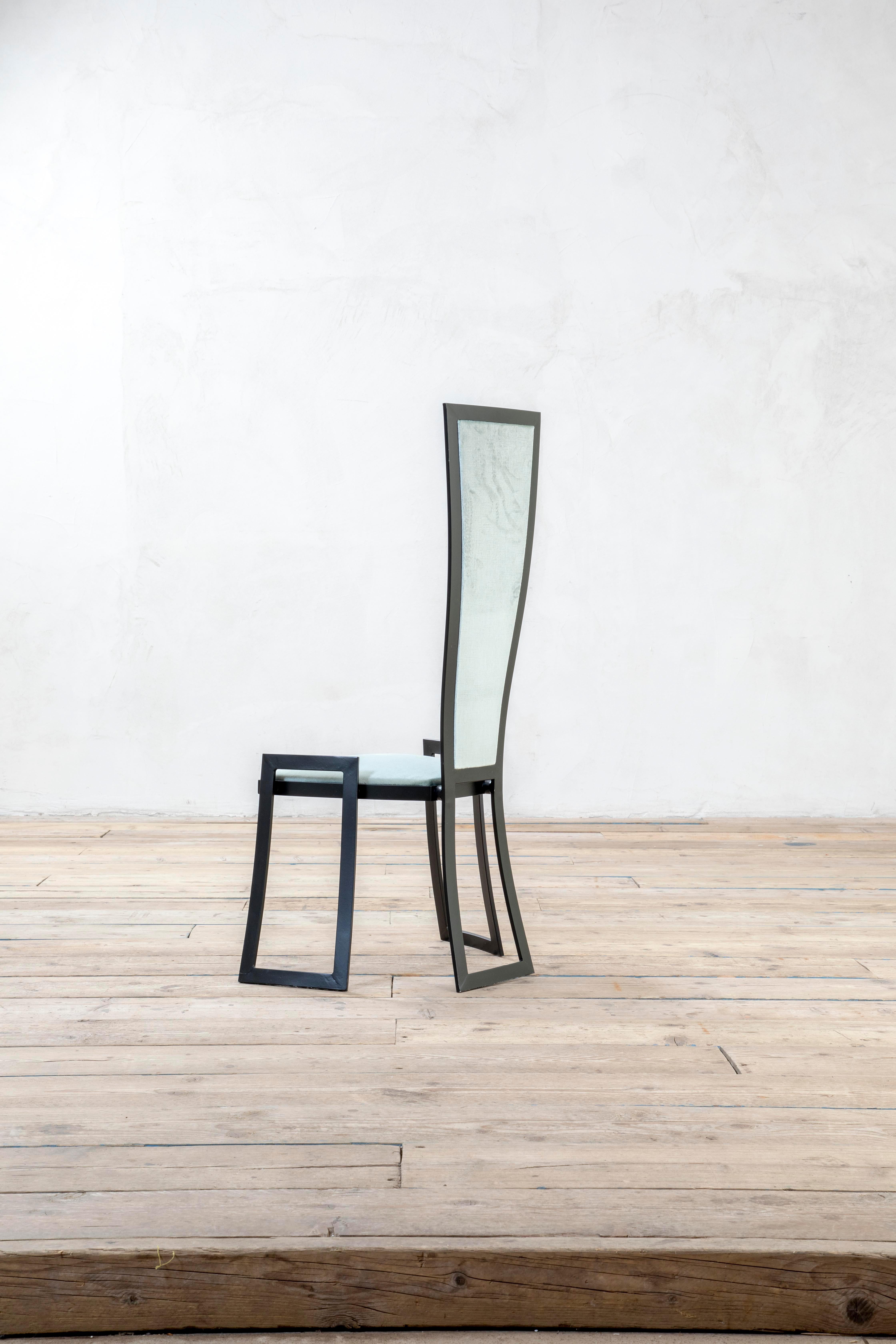 20. Jahrhundert, MArzio Cecchi Satz von sechs Stühlen für Studio Most im Angebot 5