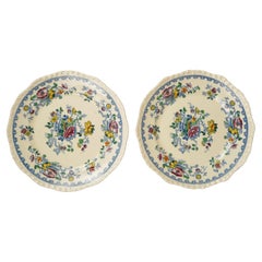 Juego de 2 Platos de cena vintage de albañil del siglo XX, Circa 1950