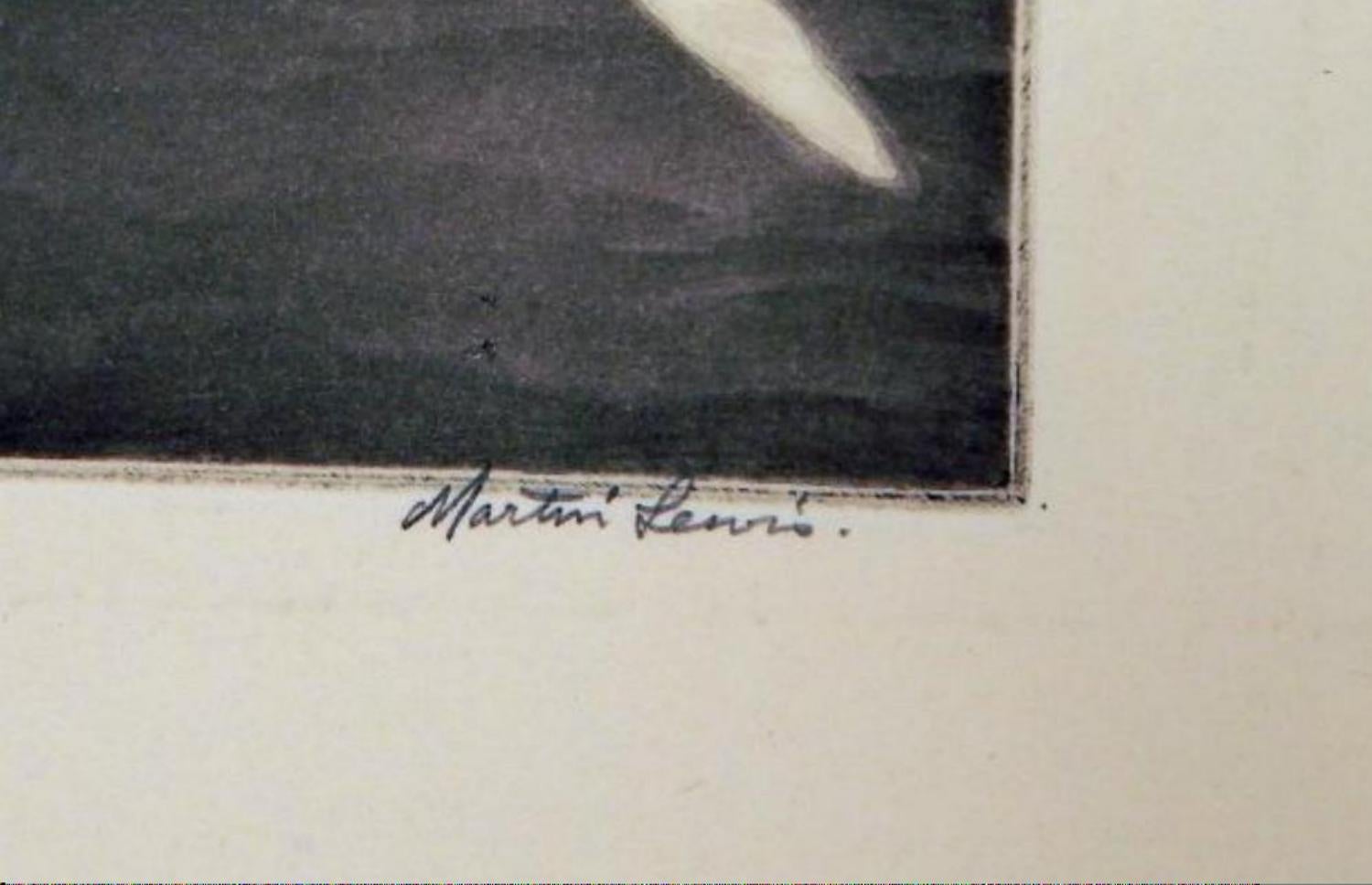 Martin Lewis, Druckgrafikermeister des 20. Jahrhunderts, Radierung, 1932, Weißer Montag (Papier) im Angebot