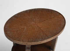 20th Century Mattaliano Cerused Oak Oval Side Table