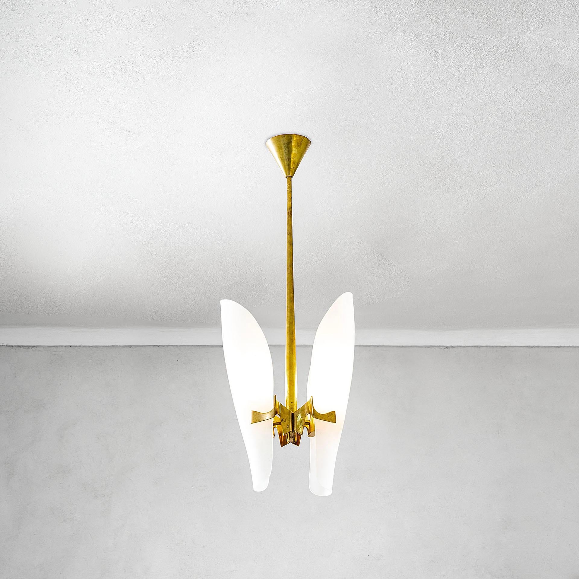 Some notes about the author Max Ingrand: a famous French master glass worker and decorator, he was artistic director of FontanaArte for one decade, starting from 1954. During that time, he came up with true design classics. Having studied at the