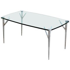 20th Century Max Ingrand Coffee Table for Fontana Arte Brass and Ground Glass