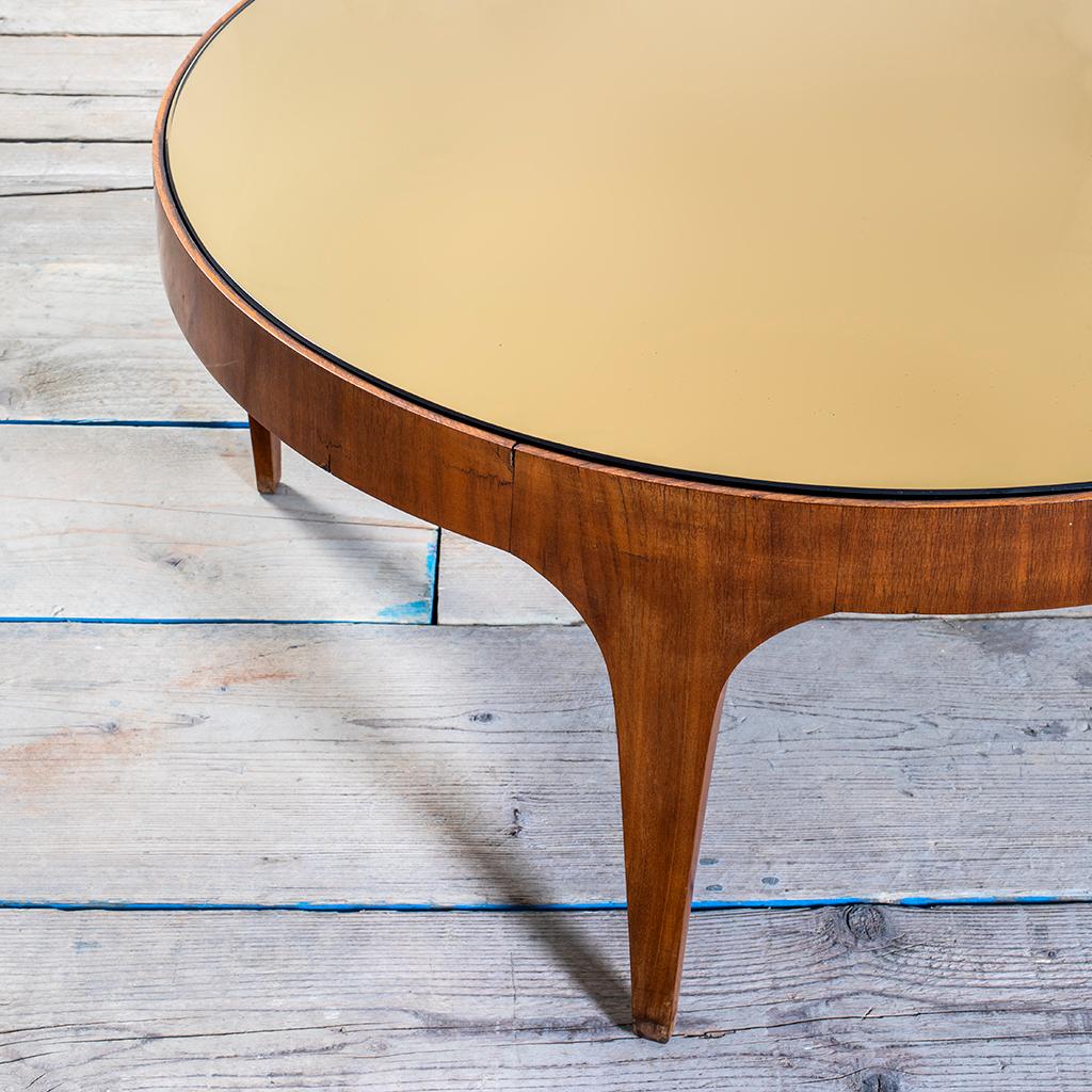 Mid-Century Modern 20th Century Max Ingrand Fontana Arte Coffee Table Model 1774 in Wood, 1958 For Sale