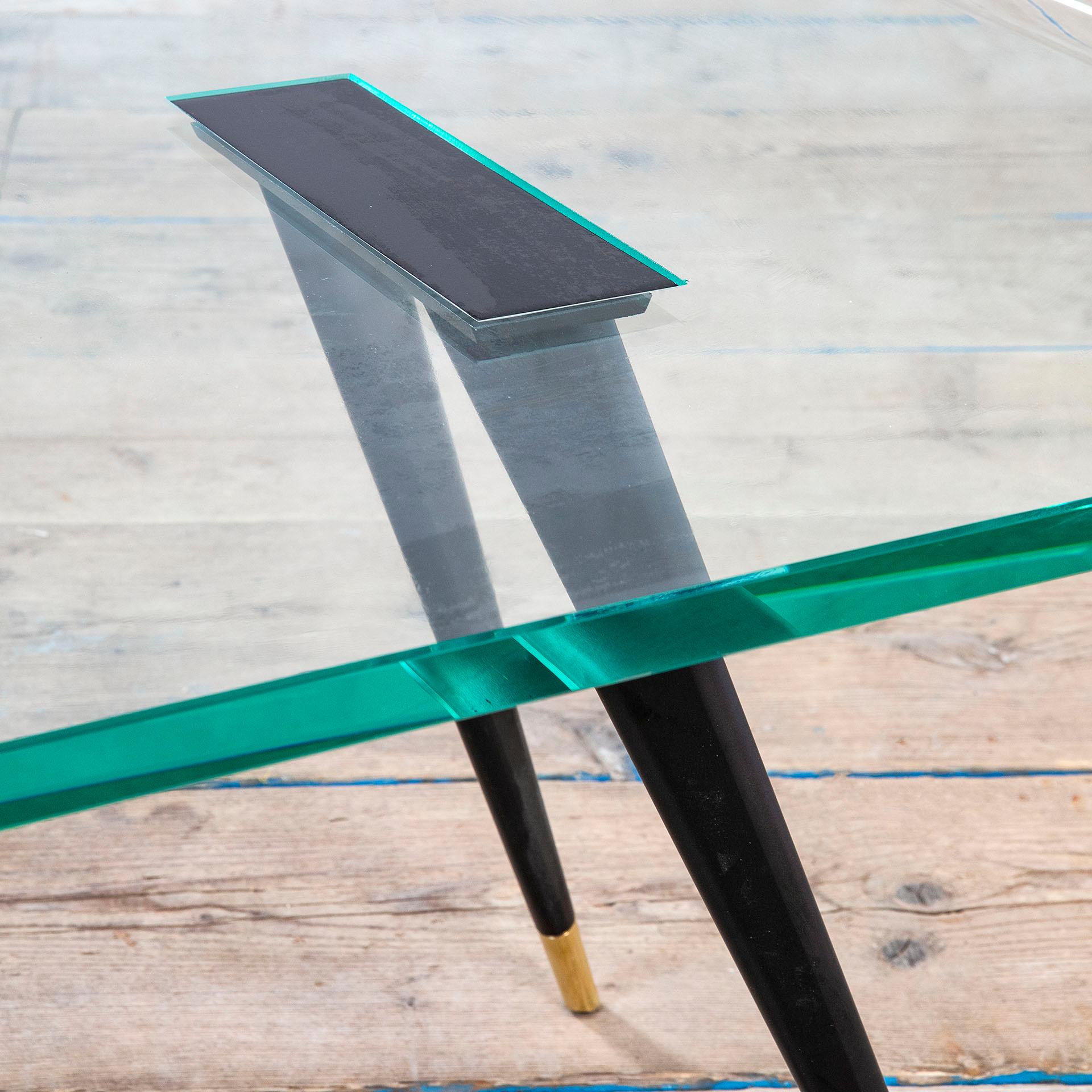 Laiton 20e siècle, Max Ingrand pour Fontana Arte Table en verre mod. 1817/1 en vente