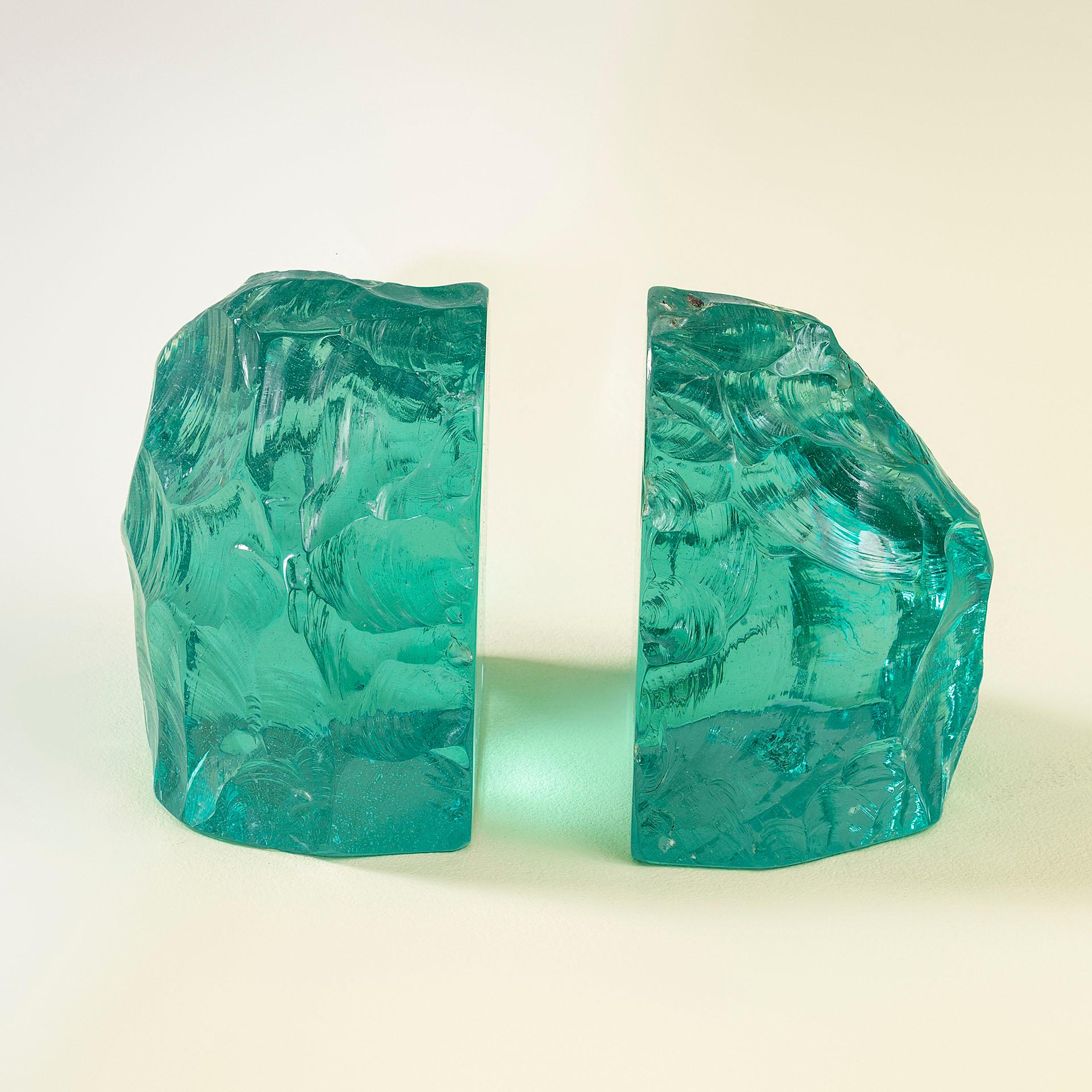 siglo XX, Max Ingrand para Fontana Arte Pareja de sujetalibros mod. 1977 Vidrio en venta