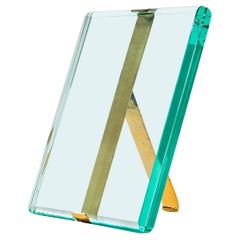 20th Century Max Ingrand Picture Frame for Fontana Arte Mod 1371 Glass and Brass