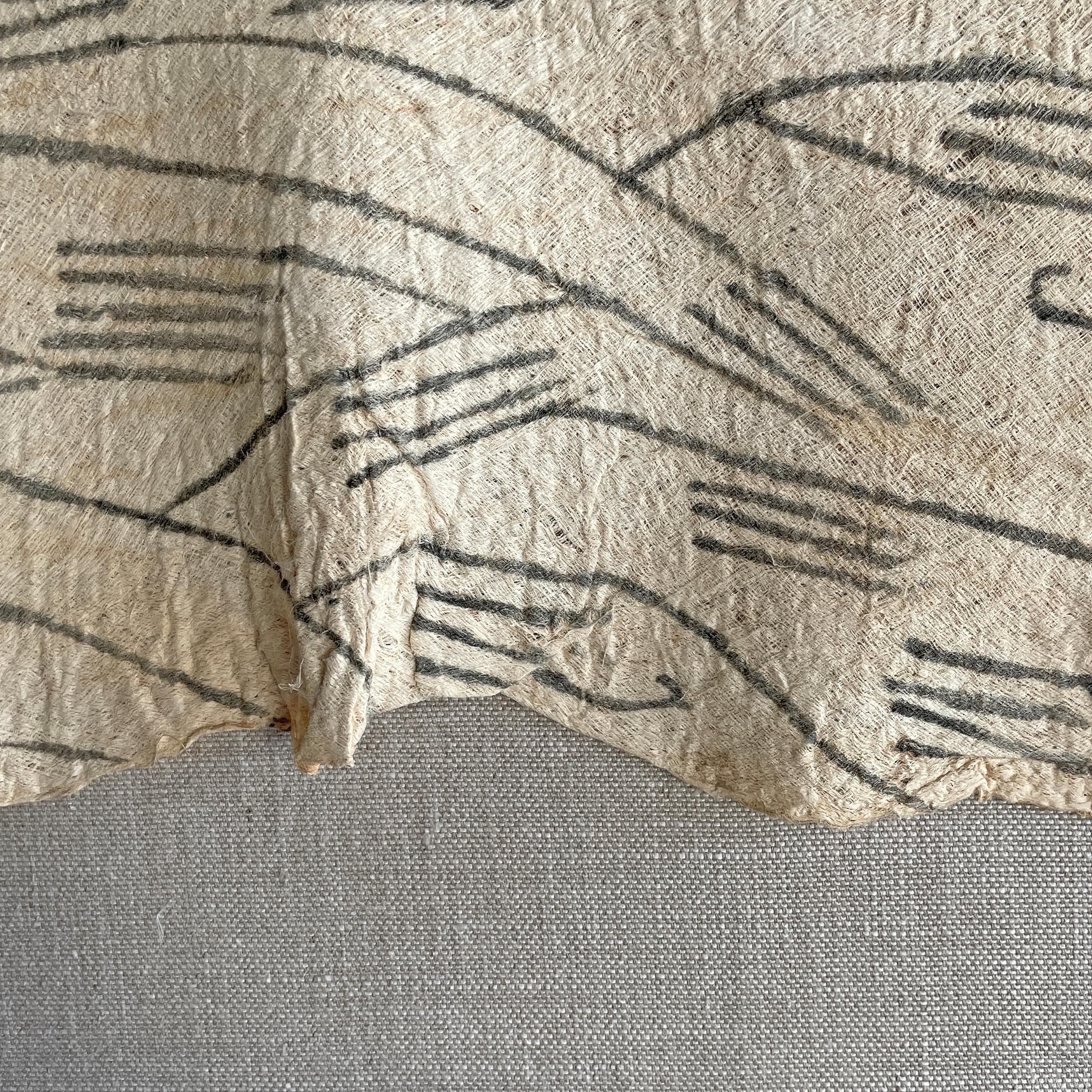 20th Century Mbuti Pygmy Barkcloth Textile 3