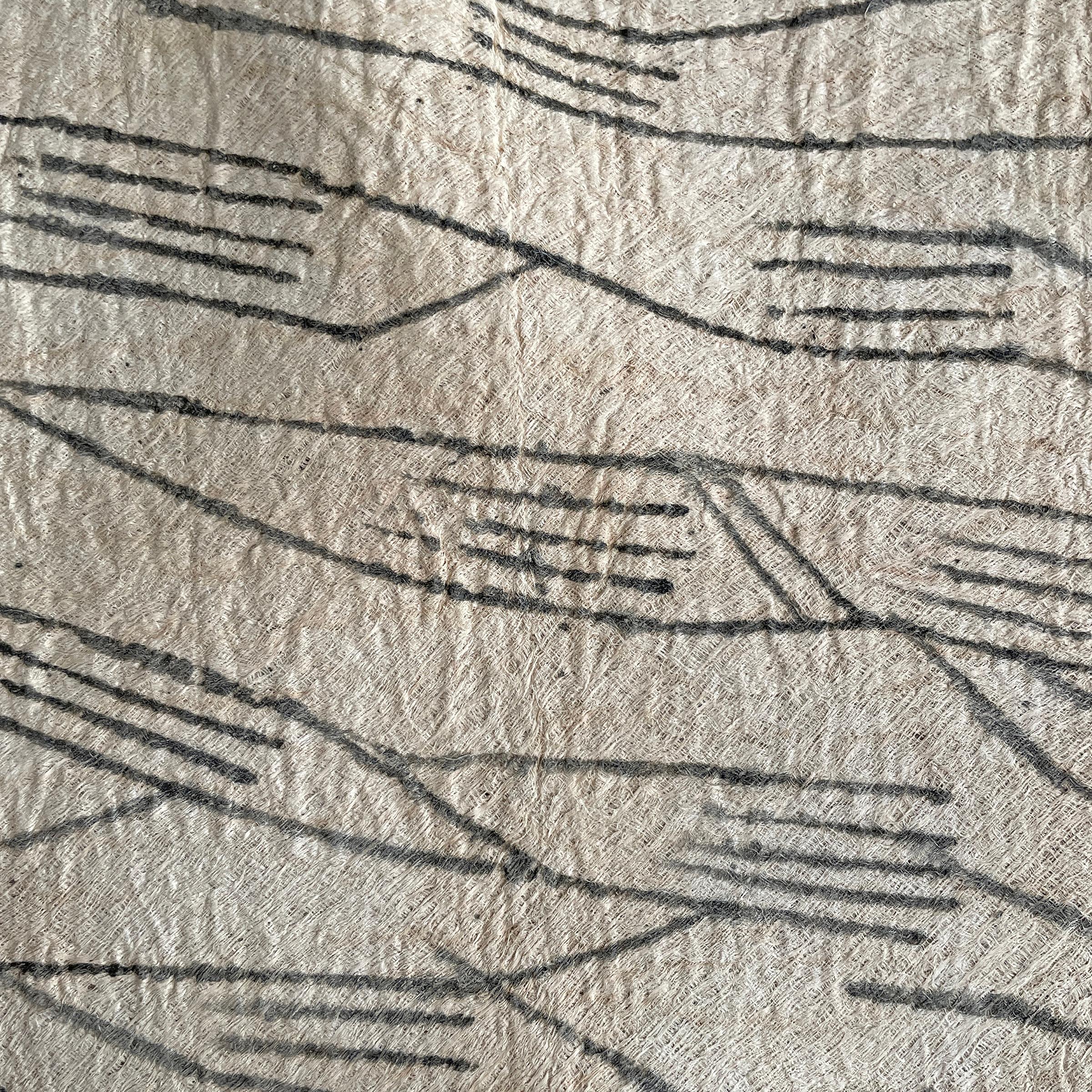 20th Century Mbuti Pygmy Barkcloth Textile 6