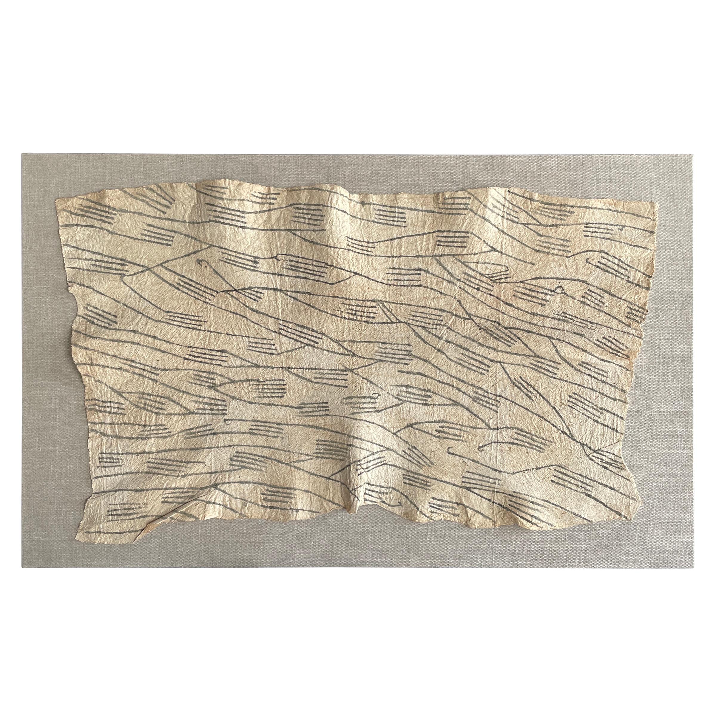 Tribal 20th Century Mbuti Pygmy Barkcloth Textile