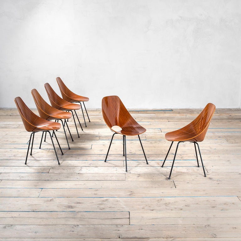 Medea Chair 20th Century Medea Chair Set of 6 by Vittorio Nobili in Metal and ...