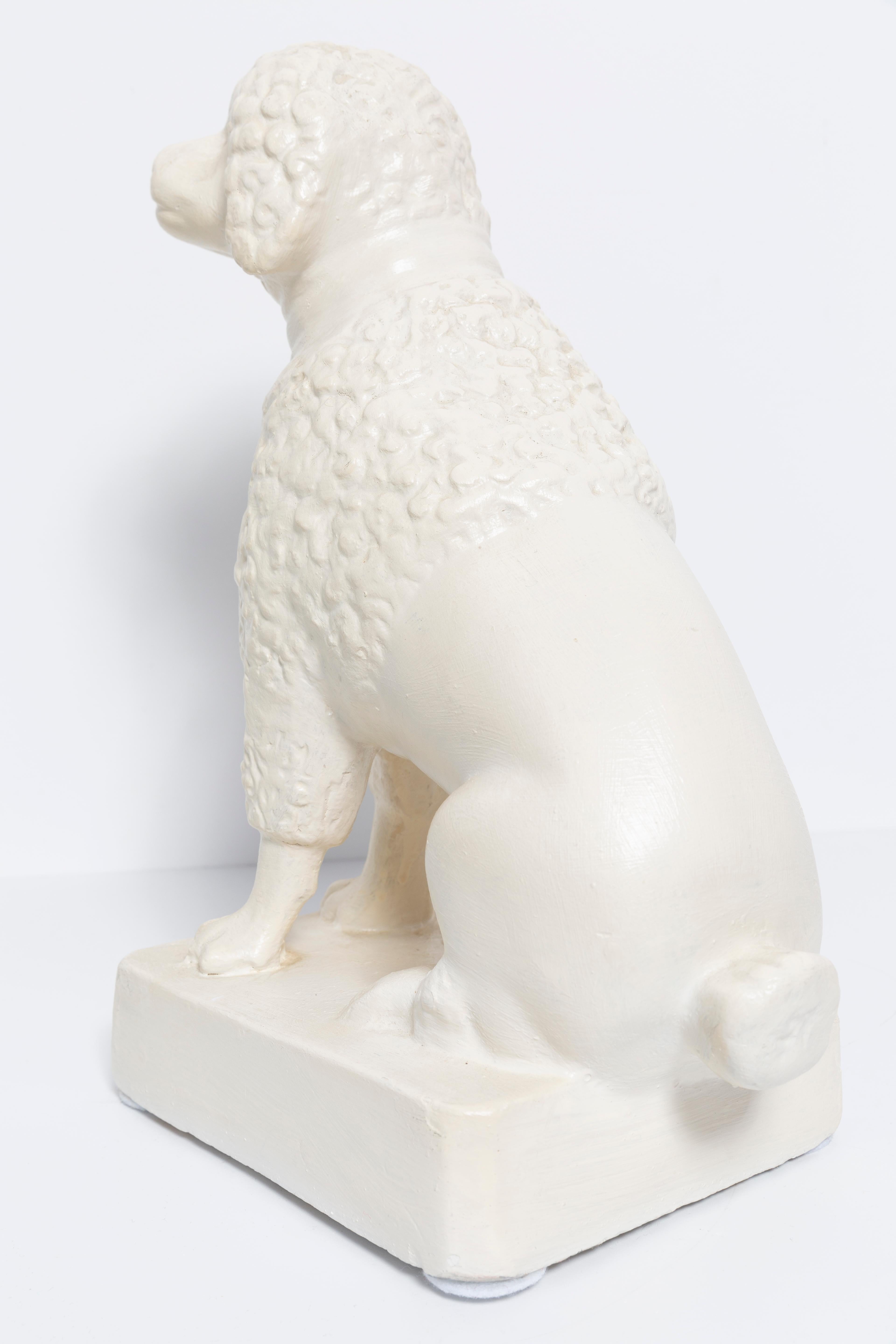 20th Century Medium White Poodle Dog Sculpture, Italy, 1960s 3