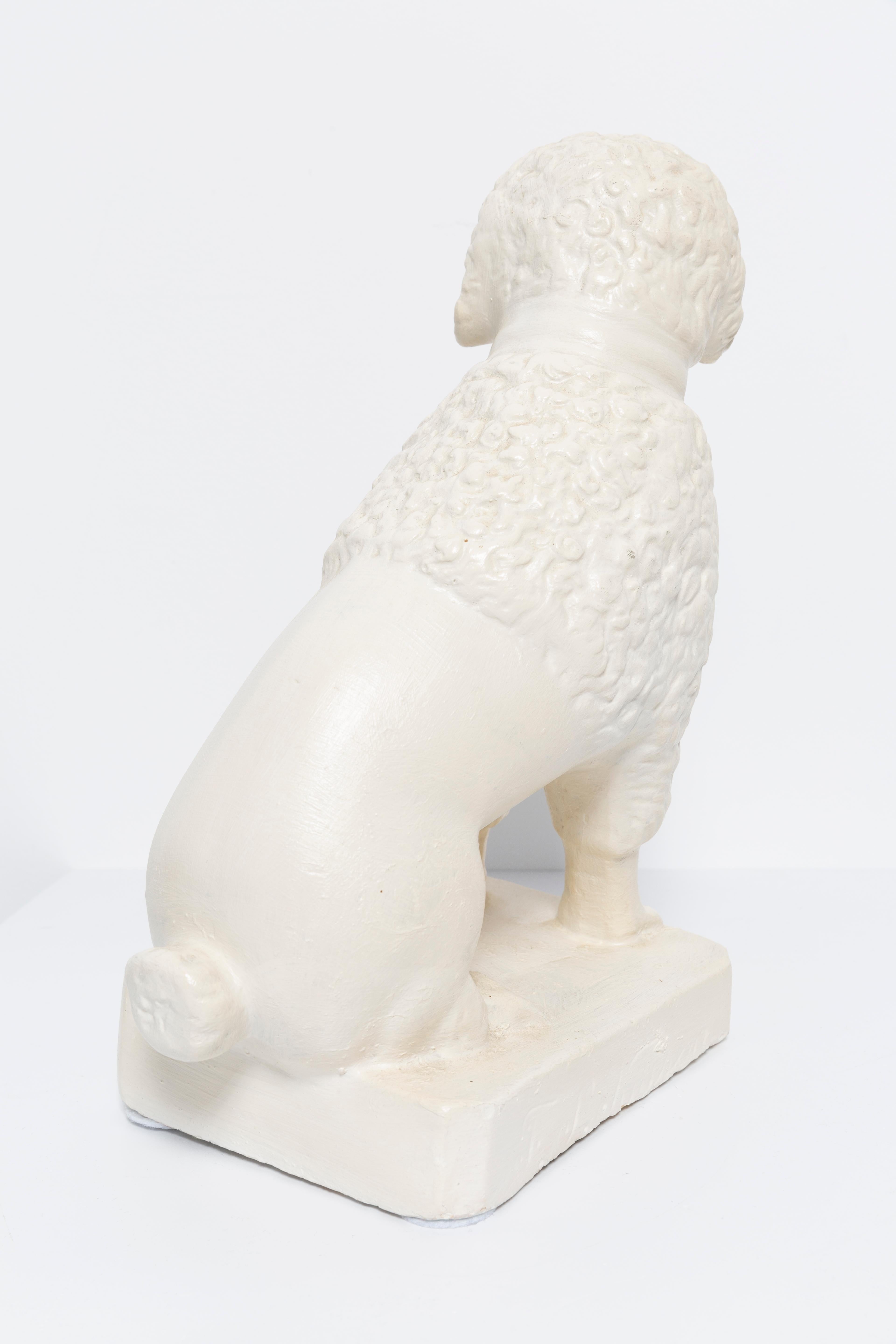 20th Century Medium White Poodle Dog Sculpture, Italy, 1960s 1