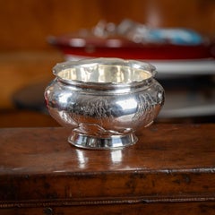 20th Century Meiji Japanese Solid Silver Fuji Mountain Bowl, c.1900