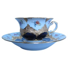 20th Century Meissen Coffee Cup With Saucer