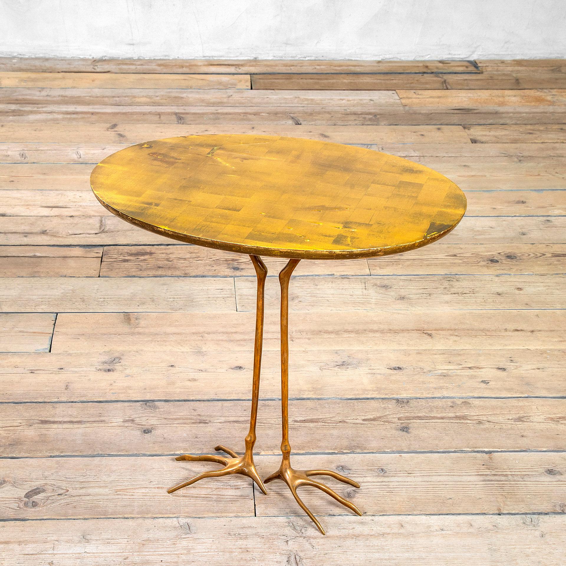 This table is a surrealist piece of furniture made while International Style was popular.
Meret Oppenheim was a German-born Swiss artist and designer best known for her teacup lined with fur, now in the collection of the Museum of Modern