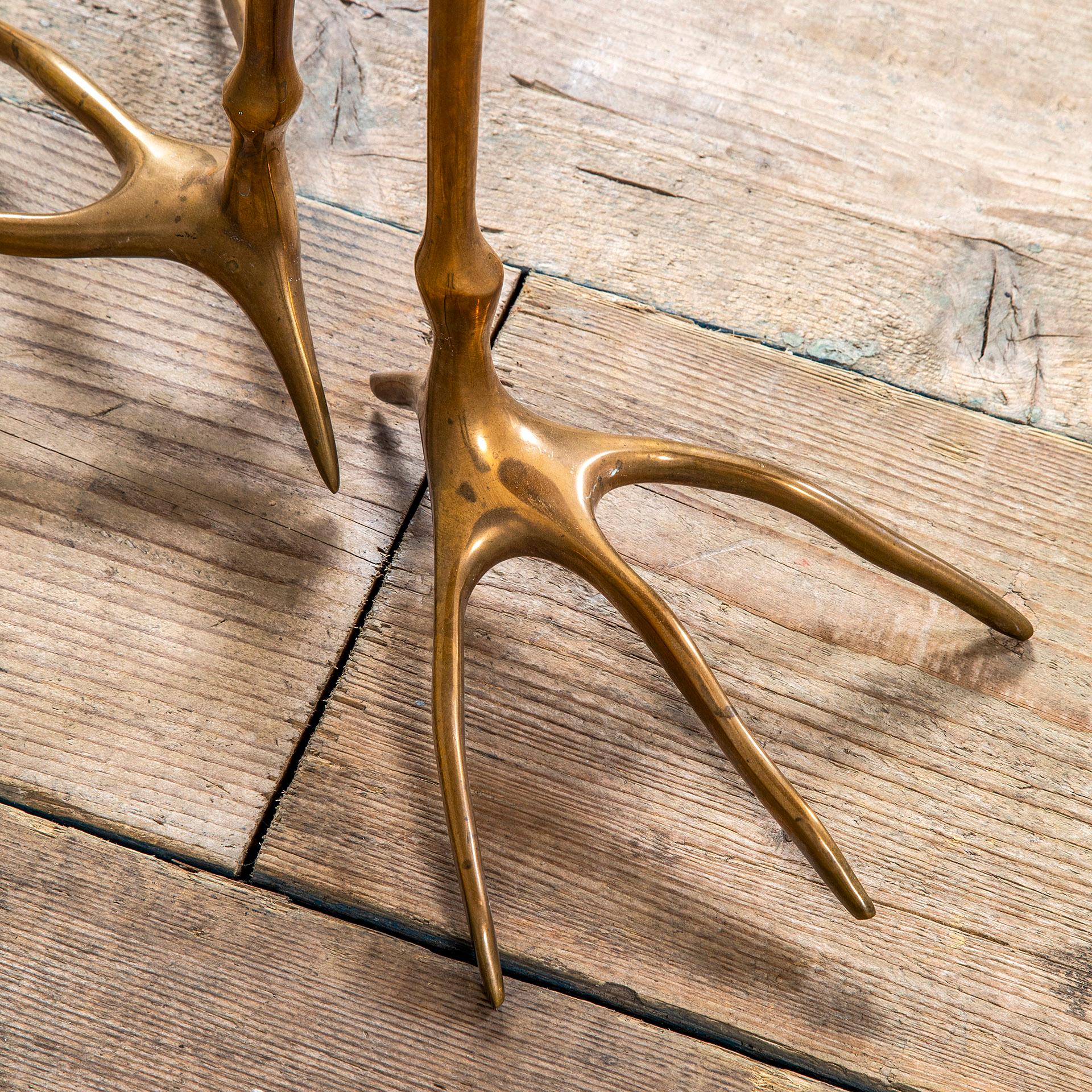 Bronze 20th Century, Meret Oppenheim for Gavina Side Table mod. Track For Sale