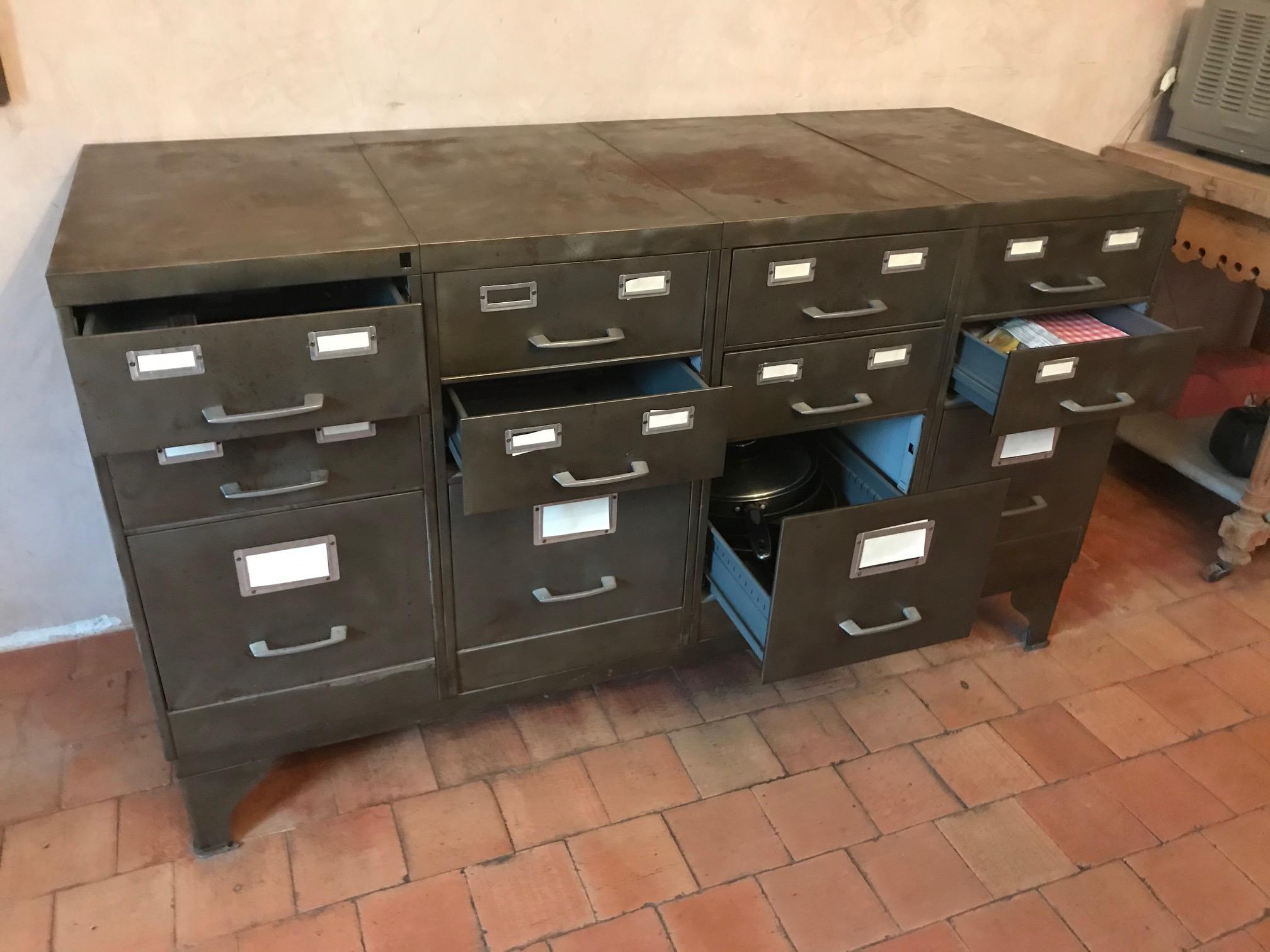 20th Century Metal French Tolix Industrial Buffet, 1940s 3
