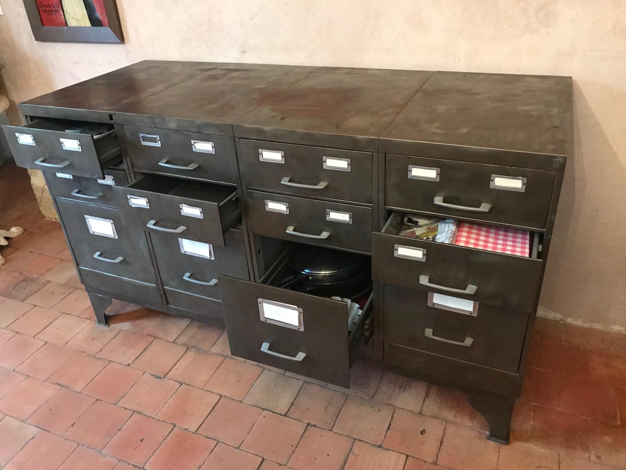 20th Century Metal French Tolix Industrial Buffet, 1940s 4