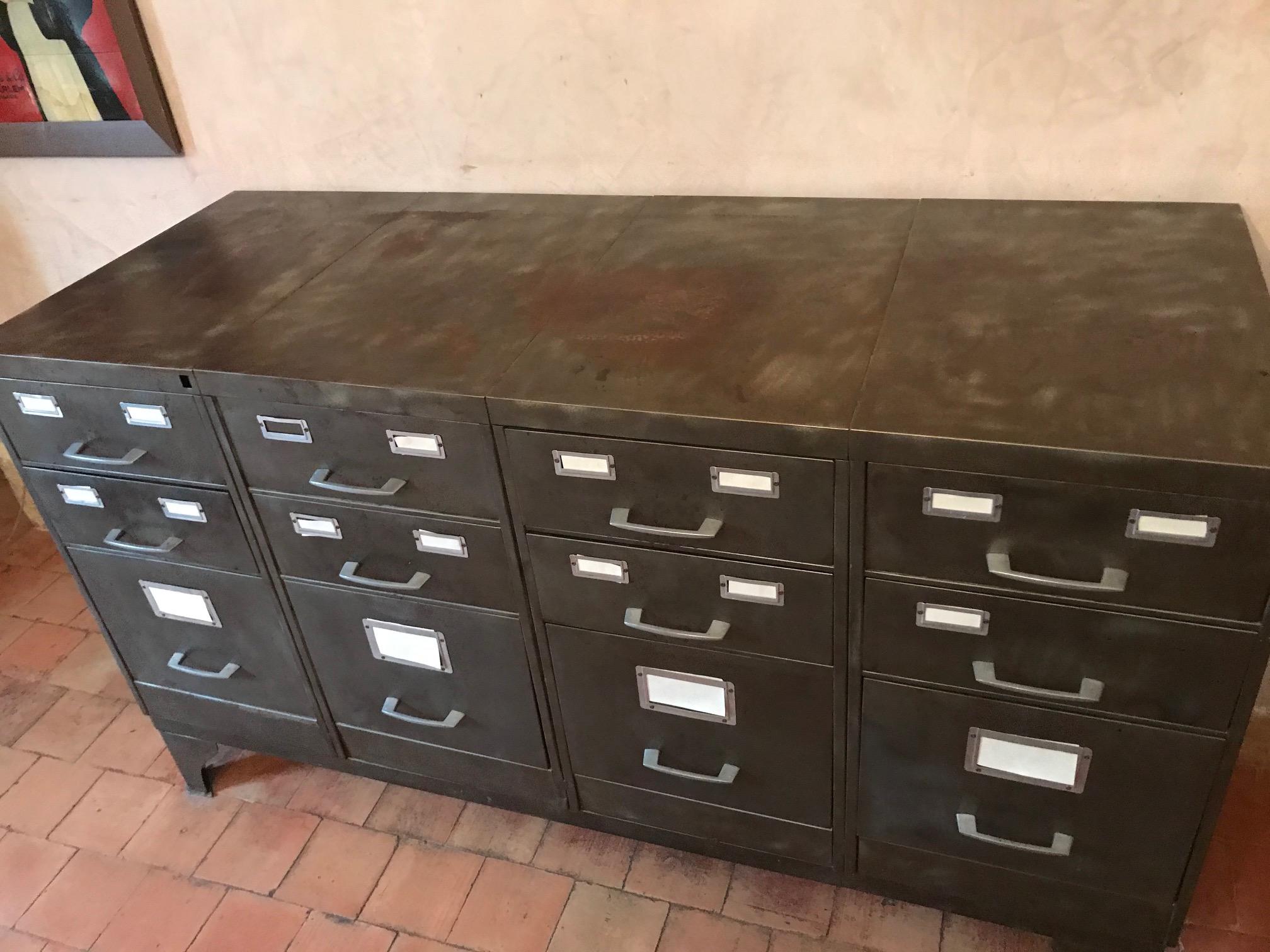 20th Century Metal French Tolix Industrial Buffet, 1940s 5