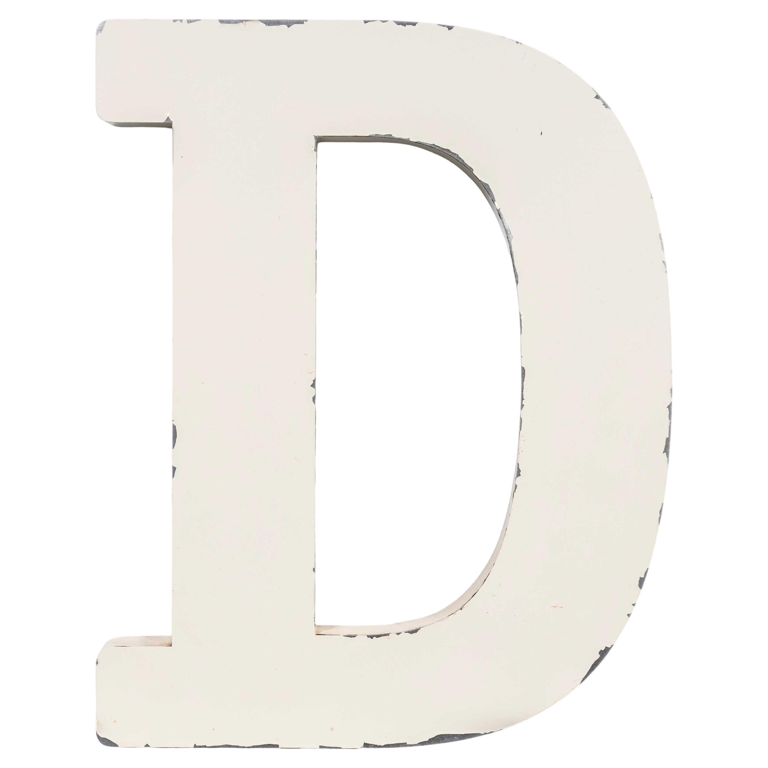 Lettera in metallo del 20° secolo per insegne di negozi di grandi dimensioni - D. A.