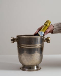 20th Century Silver Plated Champagne Bucket, Regency Style, France