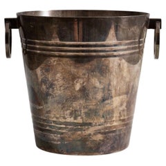 20th Century Regency Pewter Champagne Bucket, France, Gunmetal Finish