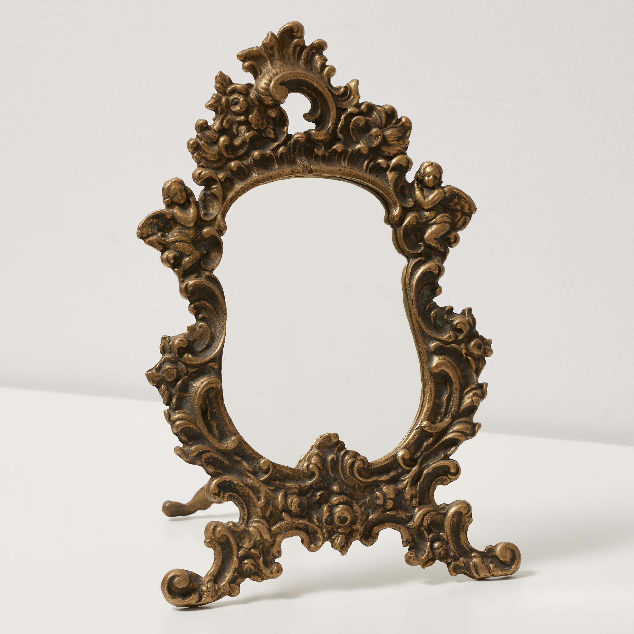 Miroir de table en métal du 20e siècle en vente 3