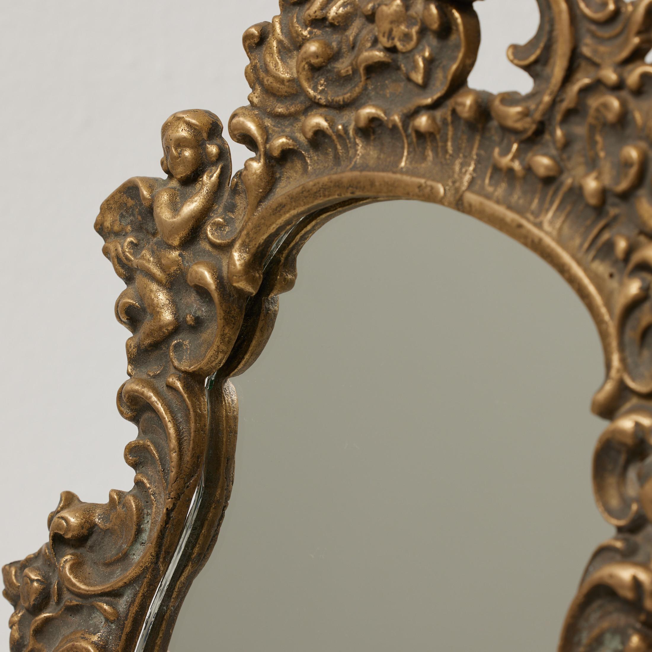 Miroir de table en métal du 20e siècle en vente 1