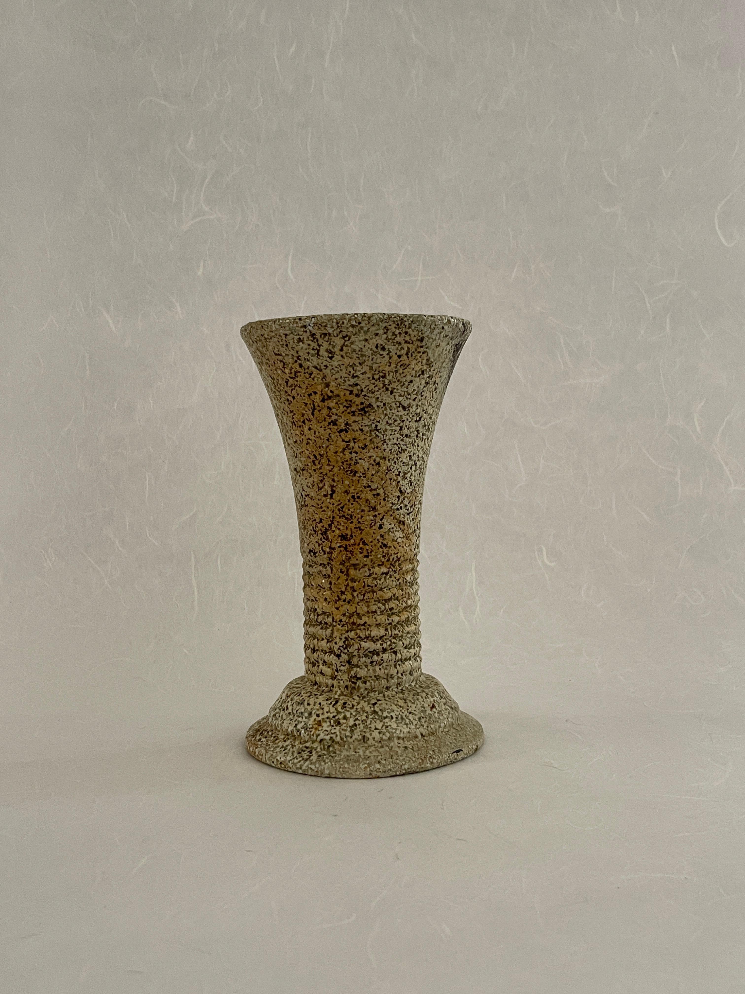 Classical Roman 20th Century Metal Textured Vase For Sale