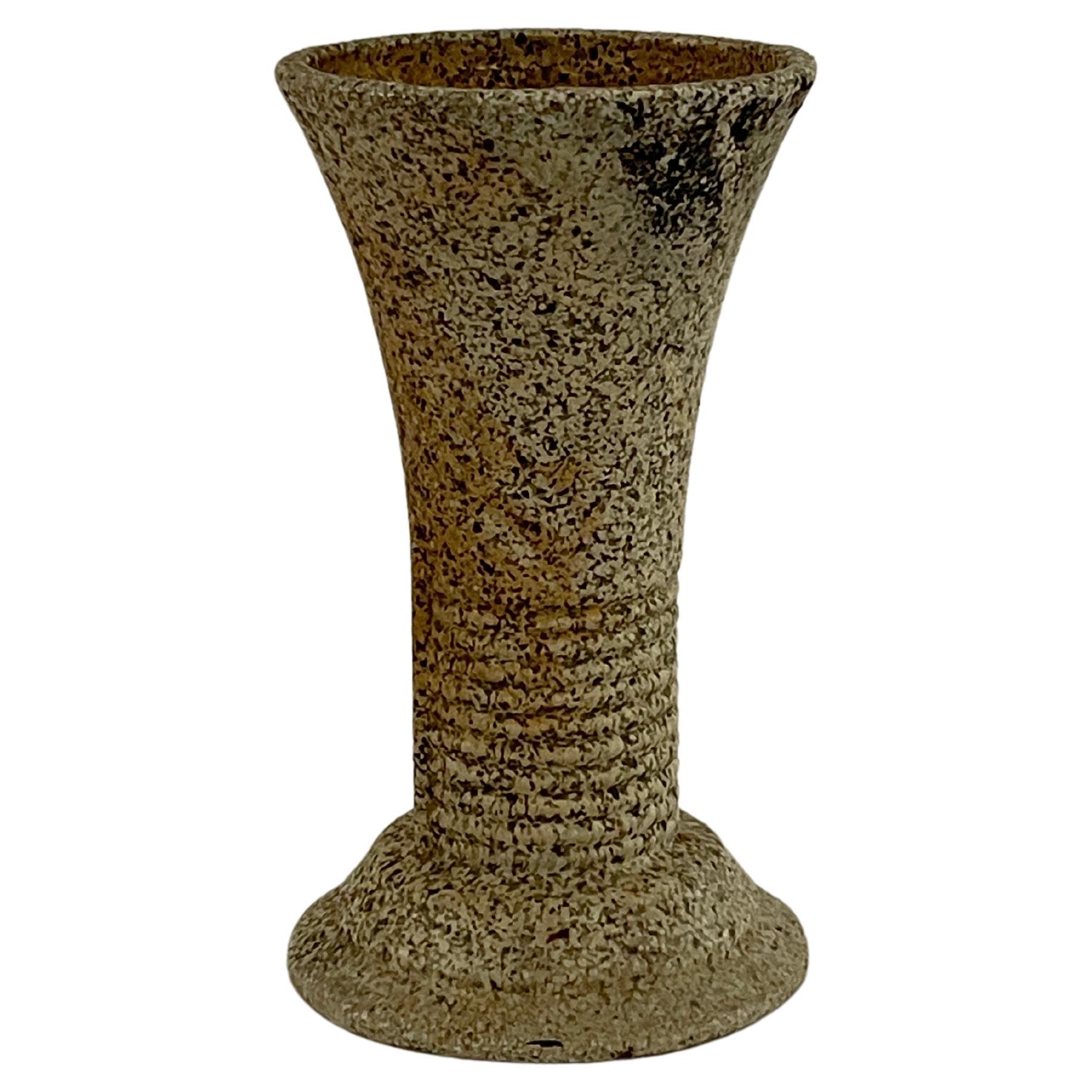 20th Century Metal Textured Vase For Sale