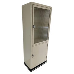 20th Century Metal Wardrobe with Glass Shelves by Baisch, 1950s