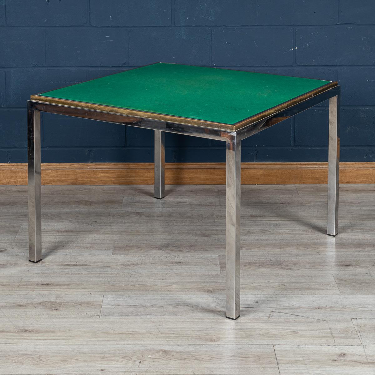 Mid-Century Modern Table de jeu/table de salle à manger métamorphique du 20e siècle, Romeo Rega pour Metalarte en vente