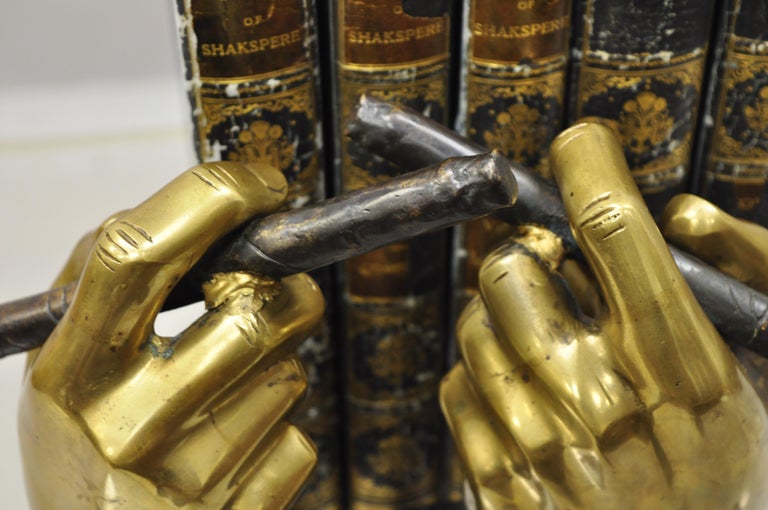 20th Century MidCentury Modern Italian Style Bronze Brass Hand and