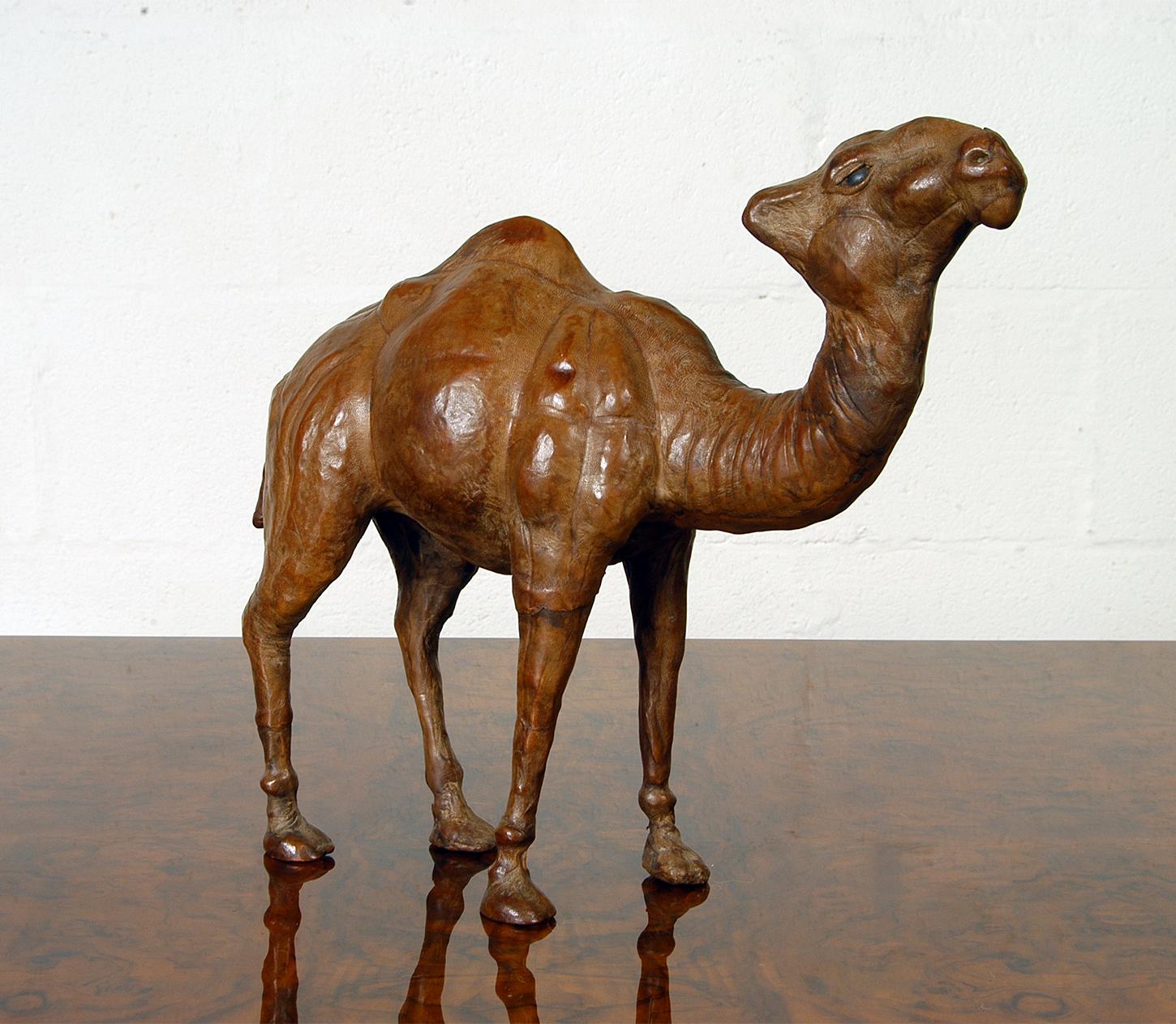 A very realistic, well modelled large leather camel bought in Sweden, but probably originating from the Middle East. The leather has a lovely patina, and feels like it really has some age. It also looks older and better modelled than most other