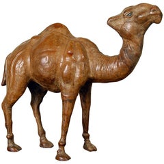 20th Century Middle Eastern Decorative Vintage Leather Camel Figurine