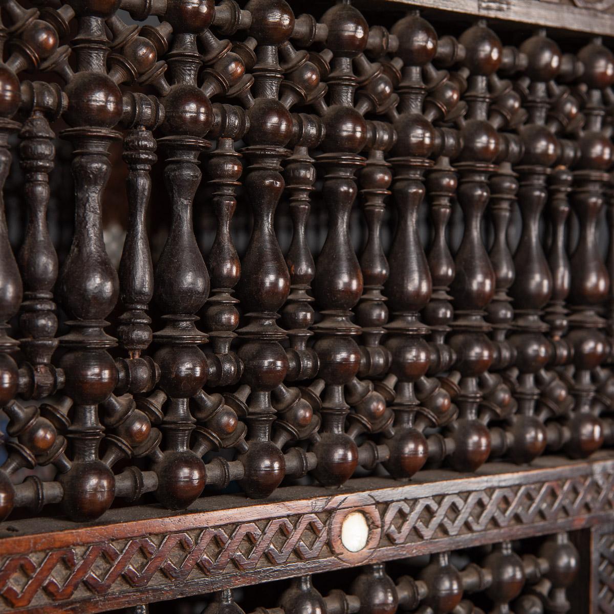 20th Century Middle-Eastern Folding Screen with Enamel Panels 4